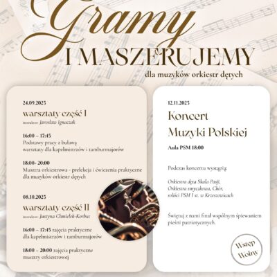 Gramy i maszerujemy warsztaty 2025